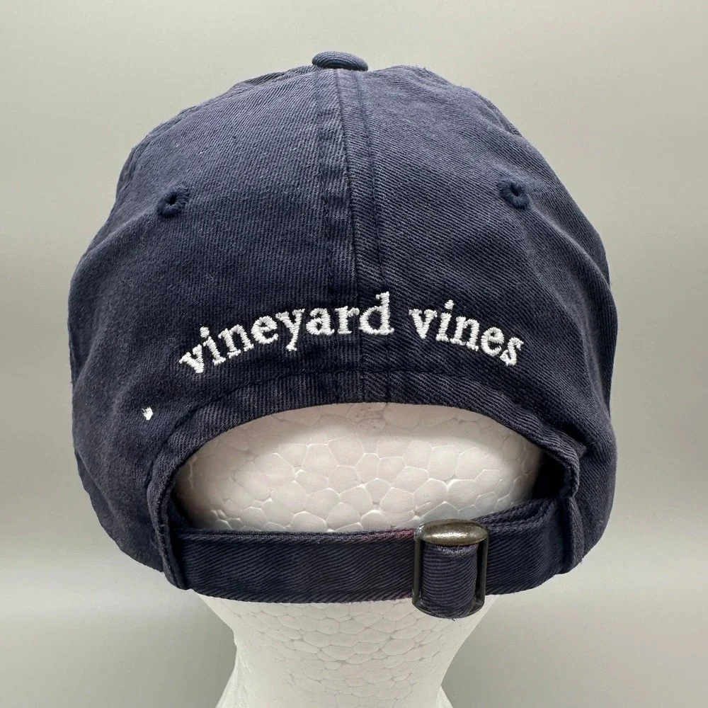 Vineyard Vines Whale Baseball Hat Womens OSFA Navy Blue Strapback Adjustable